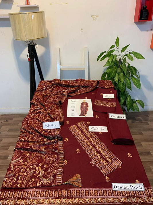 DHENAK FABRIC 3PIECE EMBROIDERED SUITE