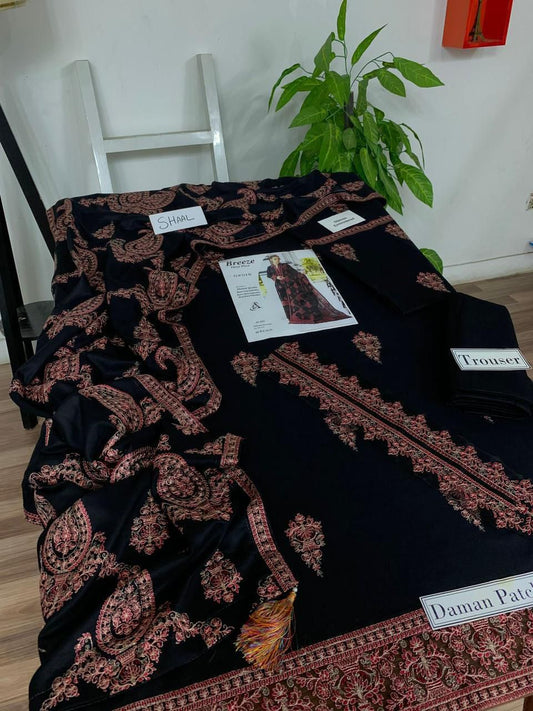 DHENAK FABRIC 3PIECE EMBROIDERED SUITE