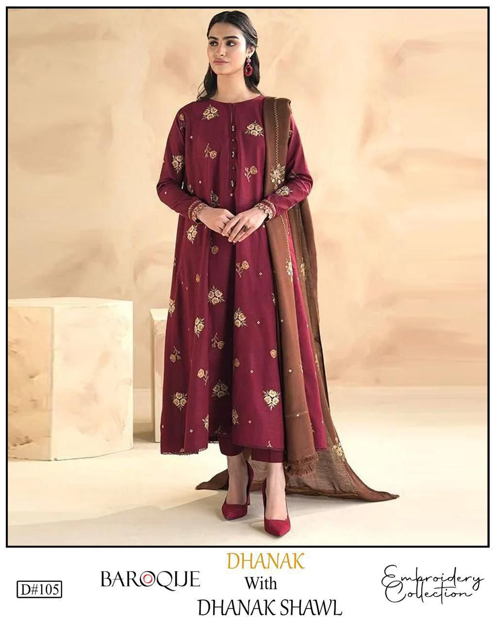 DHENAK 3-PIECE EMBROIDERY SUITE
