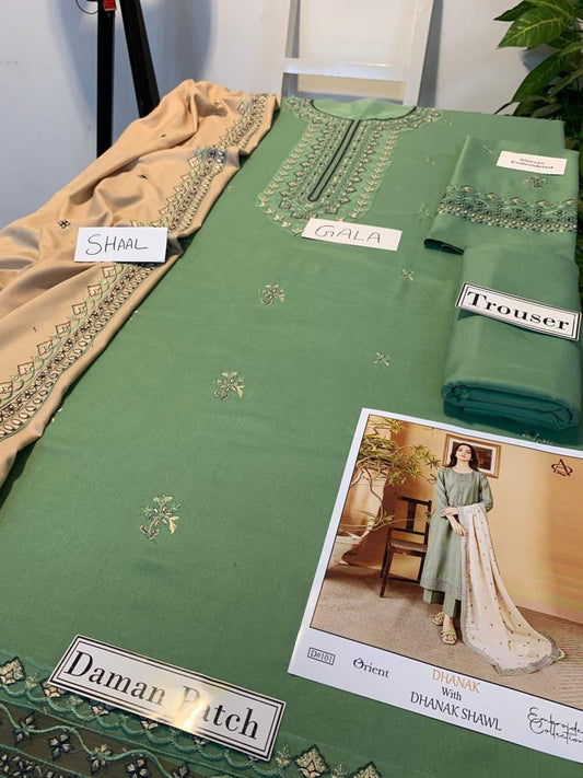 DHENAK 3-PIECE EMBROIDERY SUITE